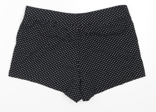 New Look Girls Black Polka Dot Sweat Shorts Size M