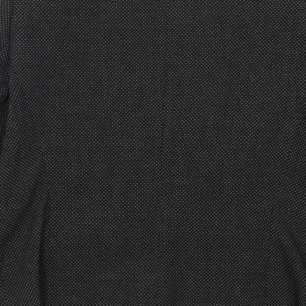 Brand and care label for Klass women’s grey rayon jacket suit jacket, size UK 14