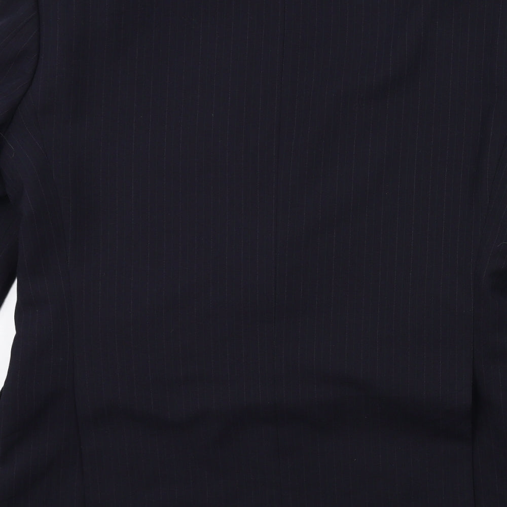 Marks and Spencer Mens Blue Striped Jacket Suit Jacket Size 38