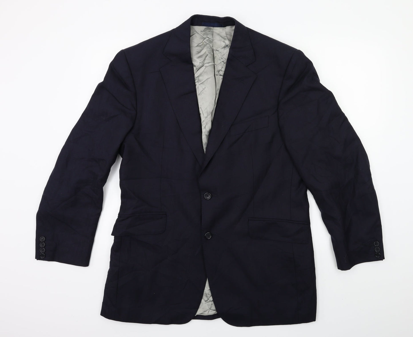 Aquascutum Mens Blue Jacket Suit Jacket Size 42
