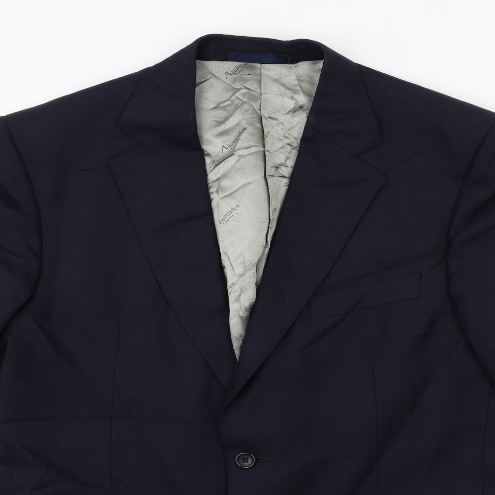 Aquascutum Mens Blue Jacket Suit Jacket Size 42