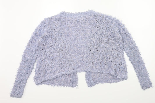 love knitwear Womens Blue Knit Cape Jumper Size 14