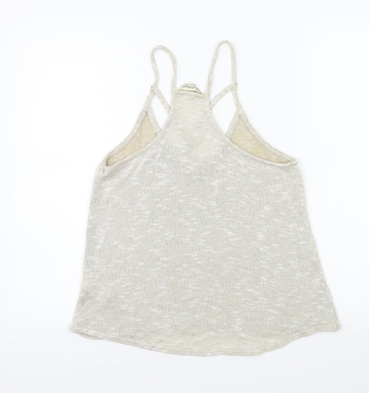 Miss Selfridge Womens Beige Basic Tank Size 6