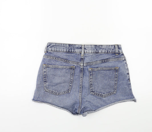 Topshop Womens Blue Hot Pants Shorts Size 28 in