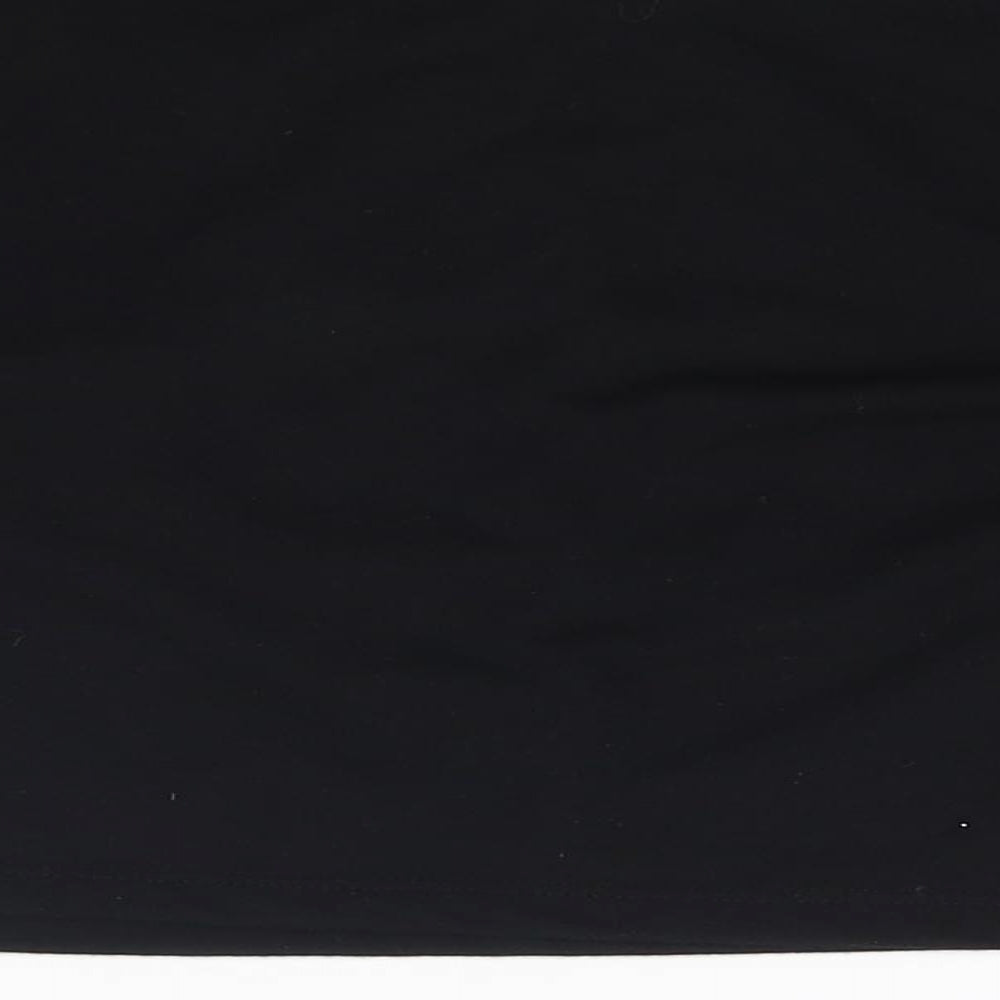 Brand and care label for Candy Couture girls’ black cropped t-shirt, size 10, years - nyc
