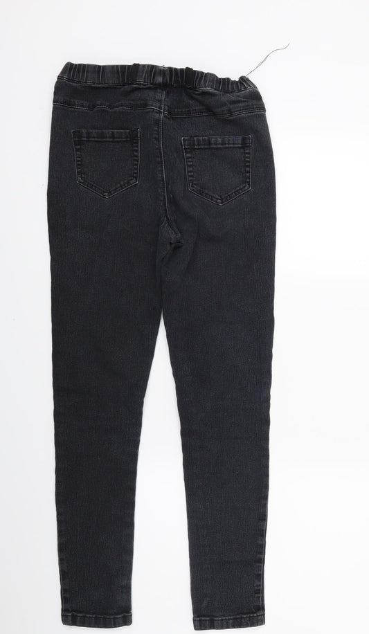 Denim 24/7 Womens Black Denim Jegging Jeans Size 10 L25 in