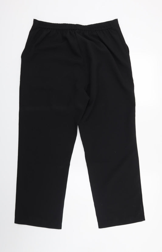 Damart Womens Black Trousers Size 18 L24 in