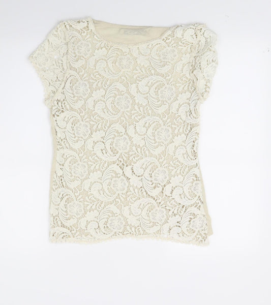 NEXT Womens Beige Basic T-Shirt Size 12