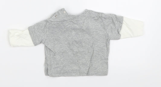 NEXT Boys Grey Basic T-Shirt Size 0-3 Months