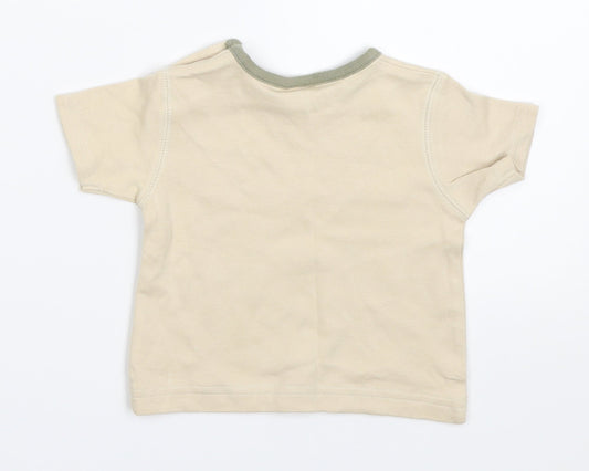 NEXT Boys Beige Basic T-Shirt Size Newborn