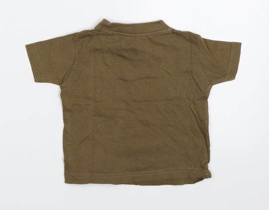 Earlydays Boys Brown Basic T-Shirt Size 6-9 Months