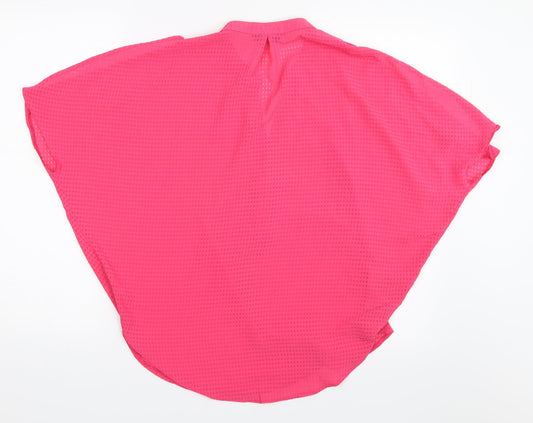 Marina Kaneva Womens Pink Basic Blouse Size 12 - Cold shoulder