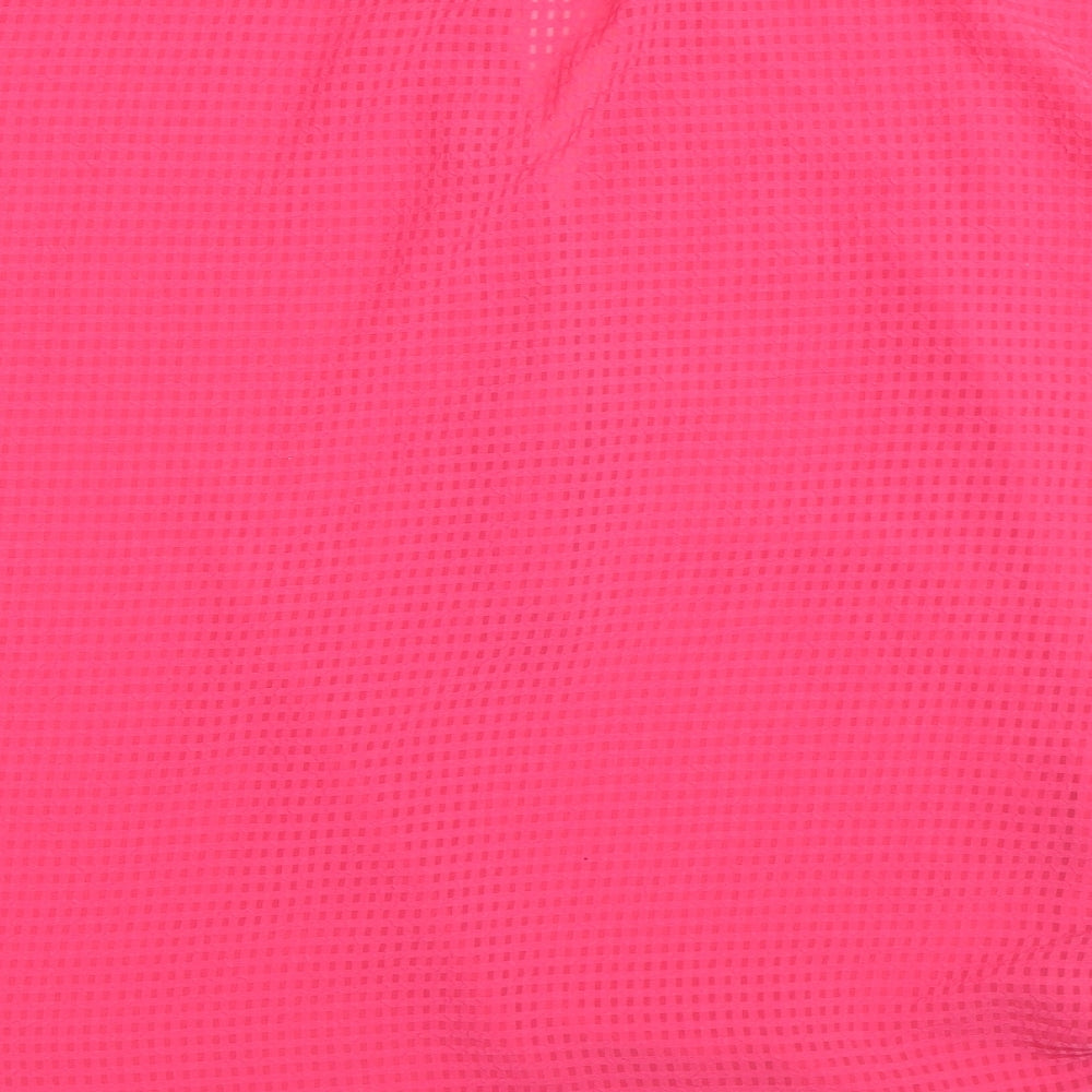 Brand and care label for Marina Kaneva women’s pink basic blouse, size UK 12, - cold shoulder