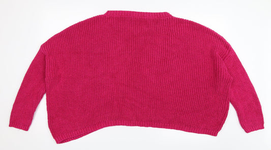 Zara Womens Pink Pullover Jumper Size M
