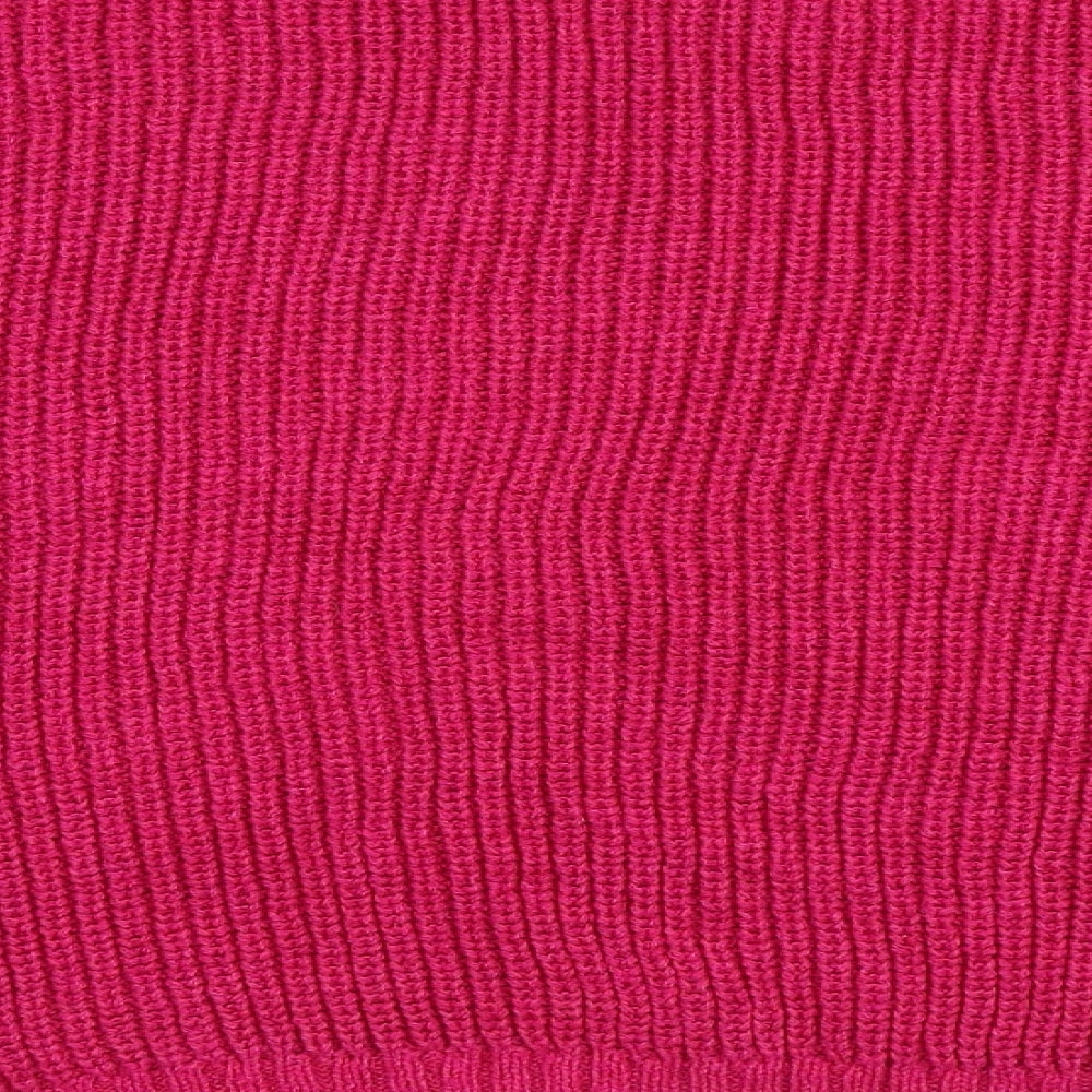Brand and care label for Zara women’s pink jumper, size M
