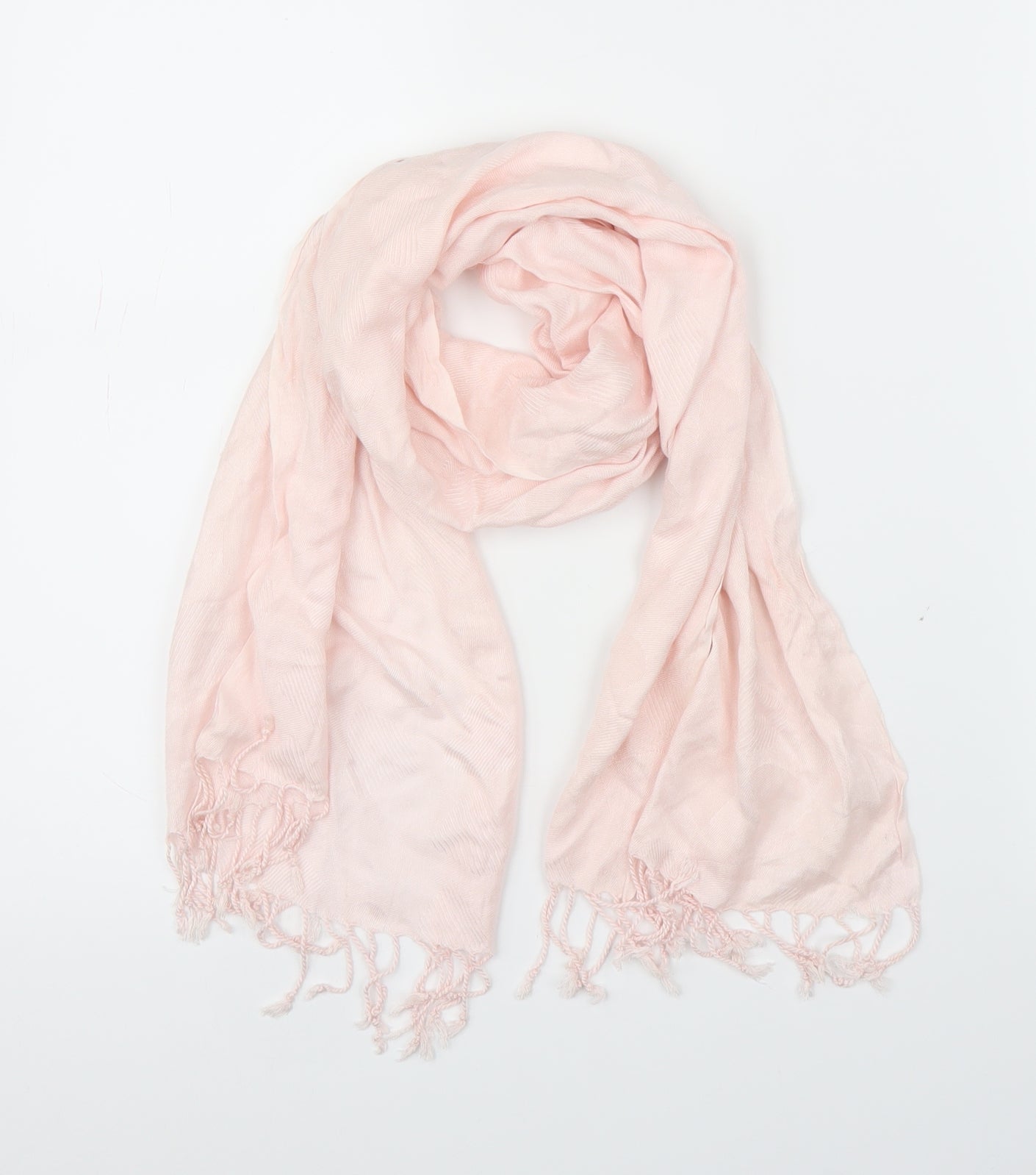Front view of Preworn women’s pink scarf