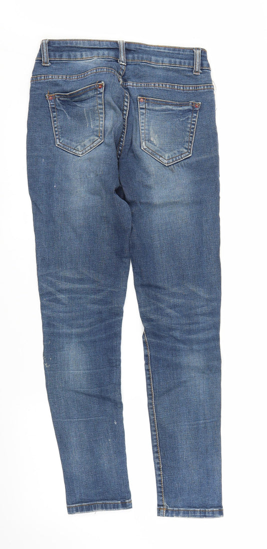 Tian Ge Jeans Womens Blue Denim Straight Jeans Size S L28 in
