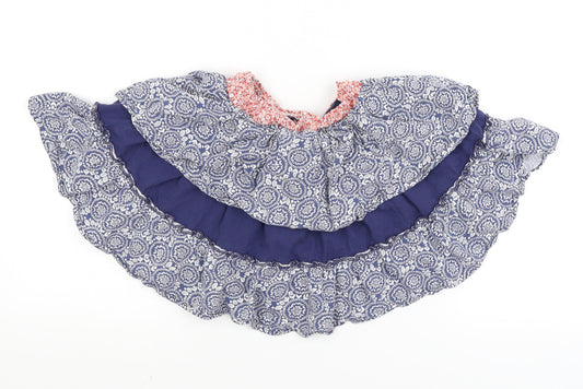 Mini B Girls Blue Geometric Tutu Skirt Size 6-7 Years