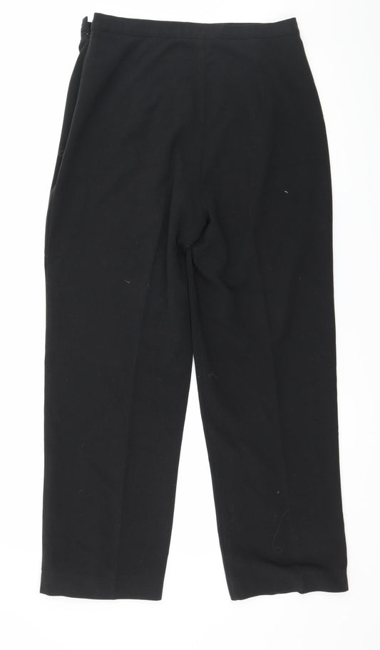 Felisa Womens Black Trousers Size 12 L26 in