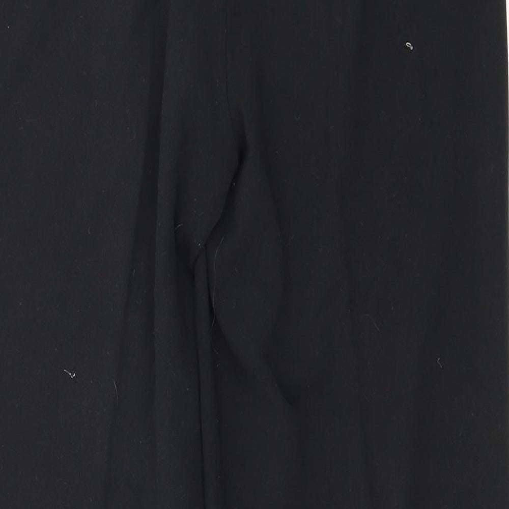 Brand and care label for Felisa women’s black trousers, size UK 12, 26-inch leg