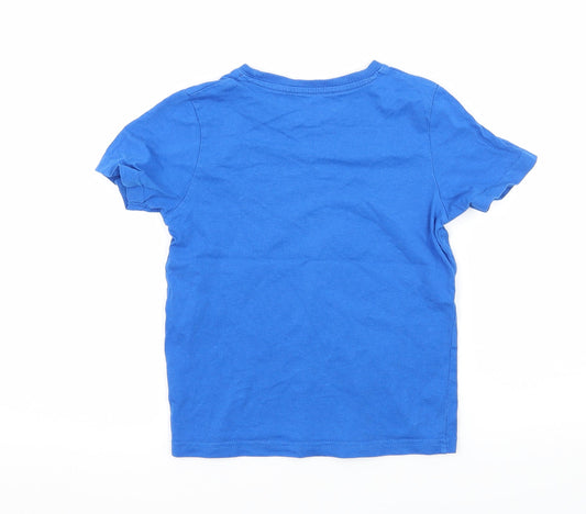 B Collection Boys Blue Jersey Basic T-Shirt Size 4 Years