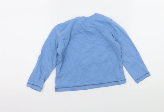 George Boys Blue Jersey Basic T-Shirt Size 12-18 Months - Little Monster