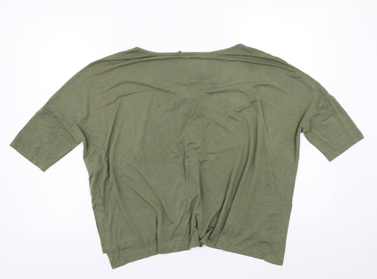 Brave Soul Womens Green Basic T-Shirt Size M