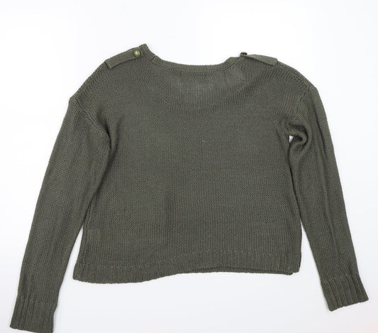 Internationale Womens Green Pullover Jumper Size 14