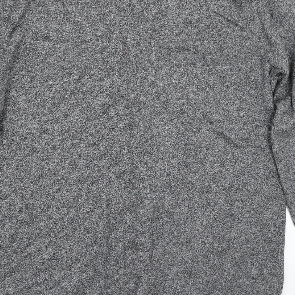 Brand and care label for Topman men’s grey jumper, size M