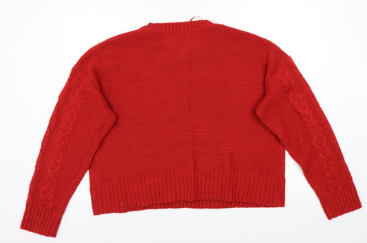 Newlook Womens Red Pullover Jumper Size L