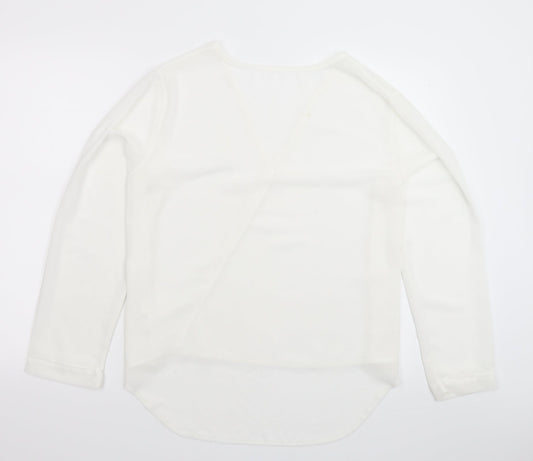 Preworn Womens White Basic Blouse Size 4XL