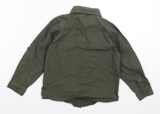George Boys Grey Basic Button-Up Size 4-5 Years