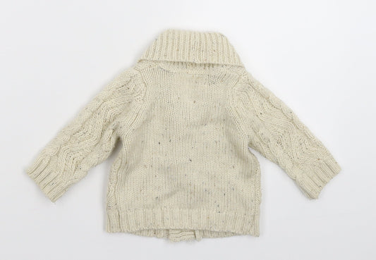 Earlydays Baby White Knit Cardigan Jumper Size 0-3 Months