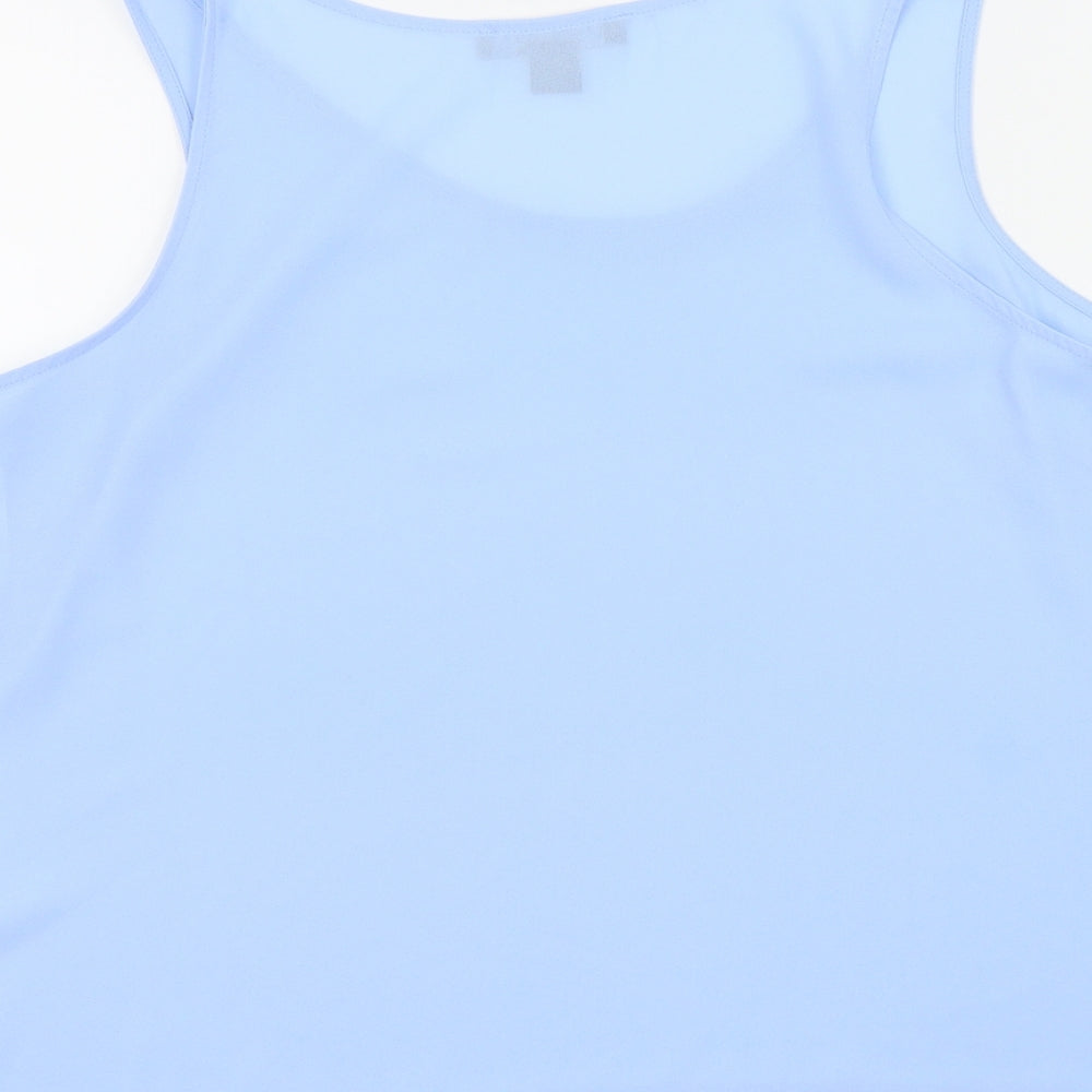 porimark Womens Blue Colourblock Basic T-Shirt Size 14