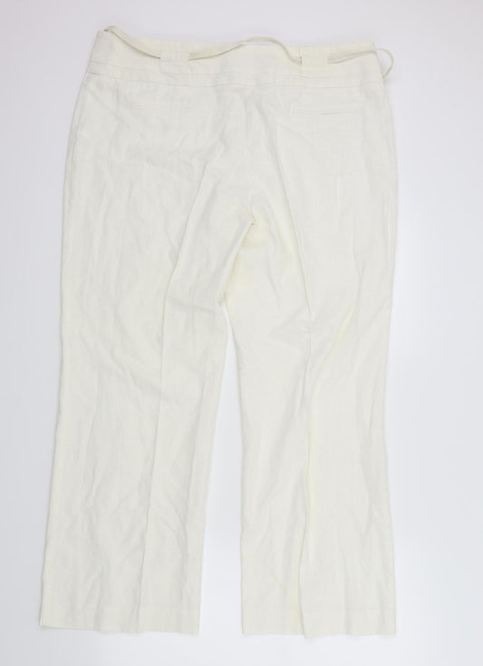 Autonomy Womens White Dress Pants Trousers Size 18 L29 in