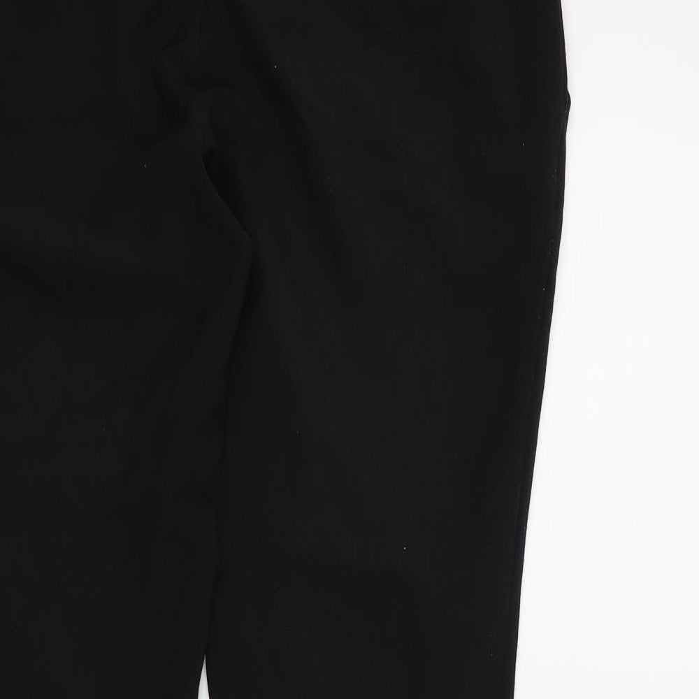 Brand and care label for Next women’s black trousers, size UK 10, 29-inch leg