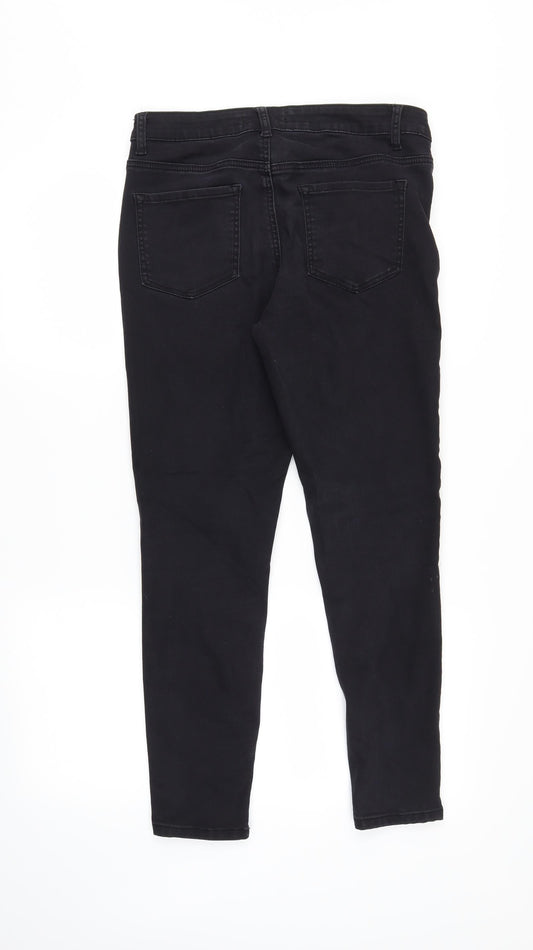 DenimCo Womens Black Denim Skinny Jeans Size 14 L26 in