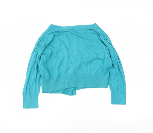 M&S Womens Blue Cardigan Jumper Size 10