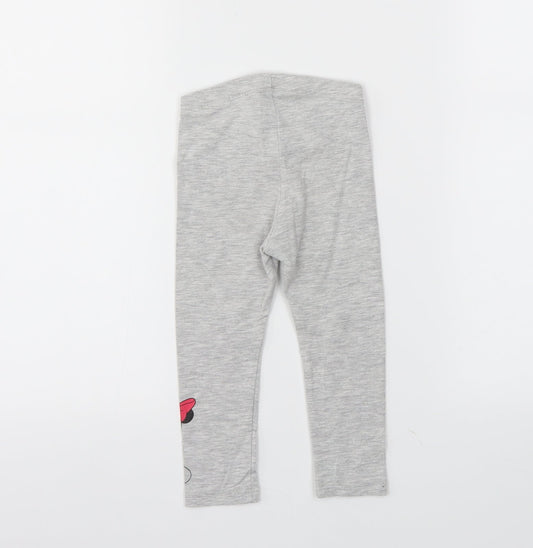 H&M Girls Grey Pedal Pusher Trousers Size 2 Years
