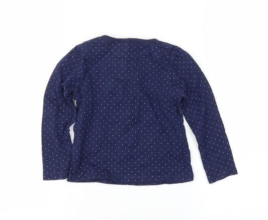 TU Girls Blue Polka Dot Basic T-Shirt Size 12-18 Months
