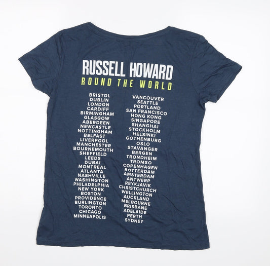 Preworn Womens Blue Basic T-Shirt Size M - Russell Howard