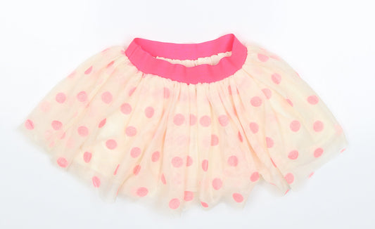 H&M Girls Pink Polka Dot Swing Skirt Size 2-3 Years