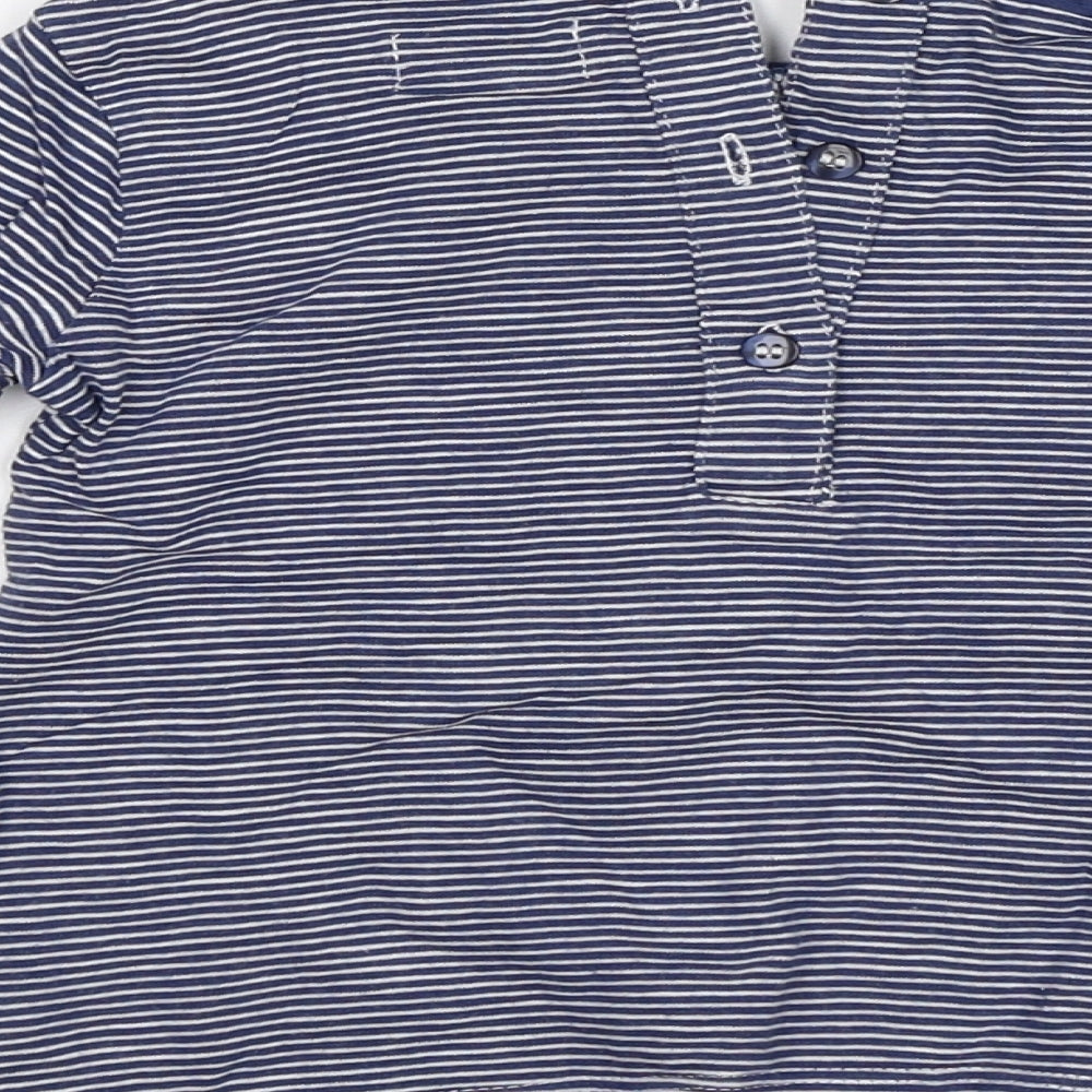 NEXT Baby Blue Striped Jersey T-Shirt Size 12-18 Months - Chirstmas