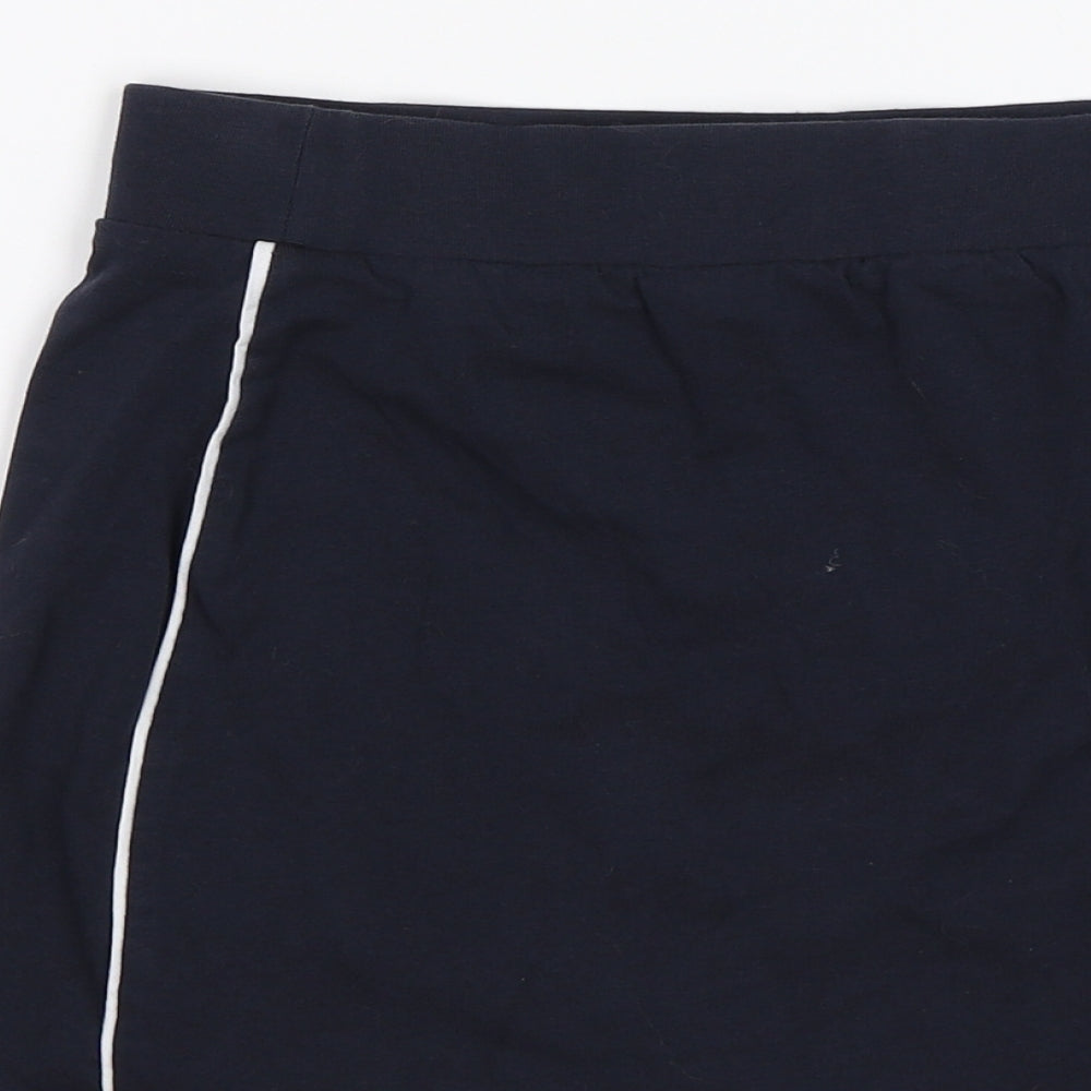 Brand and care label for Tu girls’ blue straight & pencil skirt, size 9, years - school