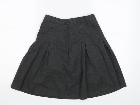 M&S Girls Grey Straight & Pencil Skirt Size 11-12 Years - School