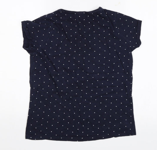 Primark Girls Blue Polka Dot Basic T-Shirt Size 11-12 Years - Just be you
