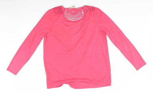 Cotton Traders Womens Pink Cardigan Jumper Size 14