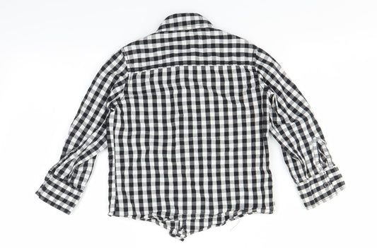 St Bernard Boys Black Check Basic Button-Up Size 4 Years