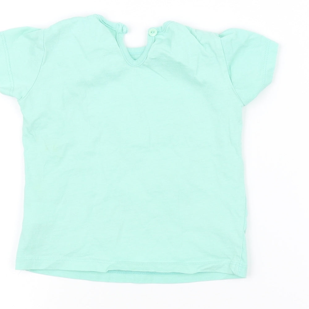 F&F Baby Green Basic T-Shirt Size 12-18 Months