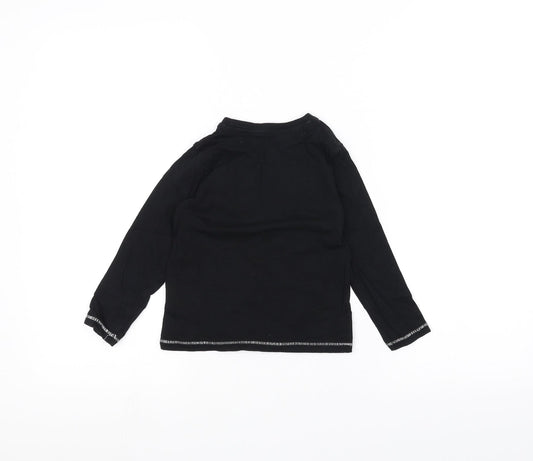 H&M Boys Black Basic T-Shirt Size 3-4 Years